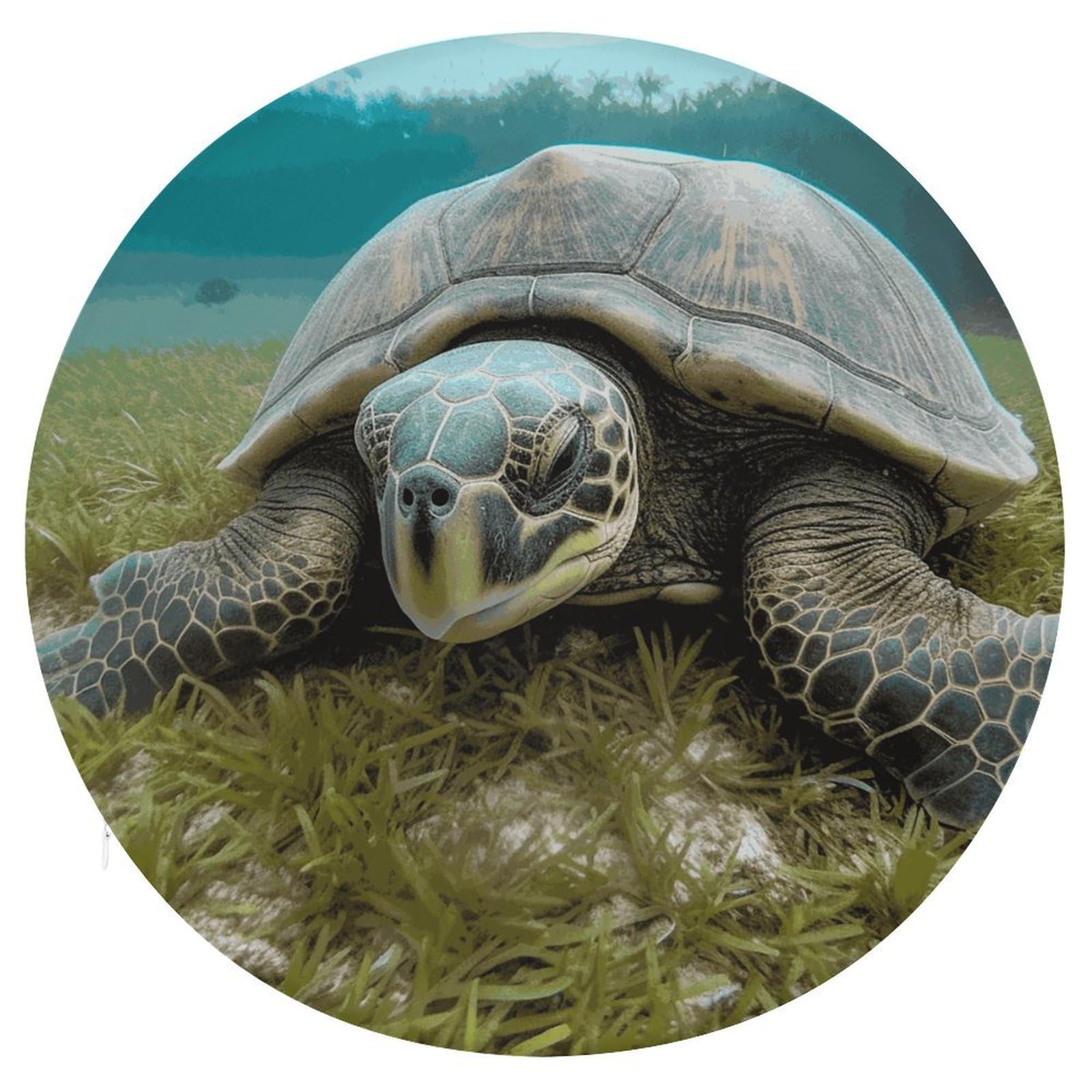 Wsoihfec Style Big Tortoise Seat Cushion Round Chair Pad