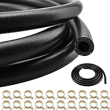 Tuyau d'essence 6 mètres tuyau de carburant 16mm diamètre intérieur durite essence tuyau durite d'essence avec 20 pièces colliers de serrage pour voiture moto tracteur