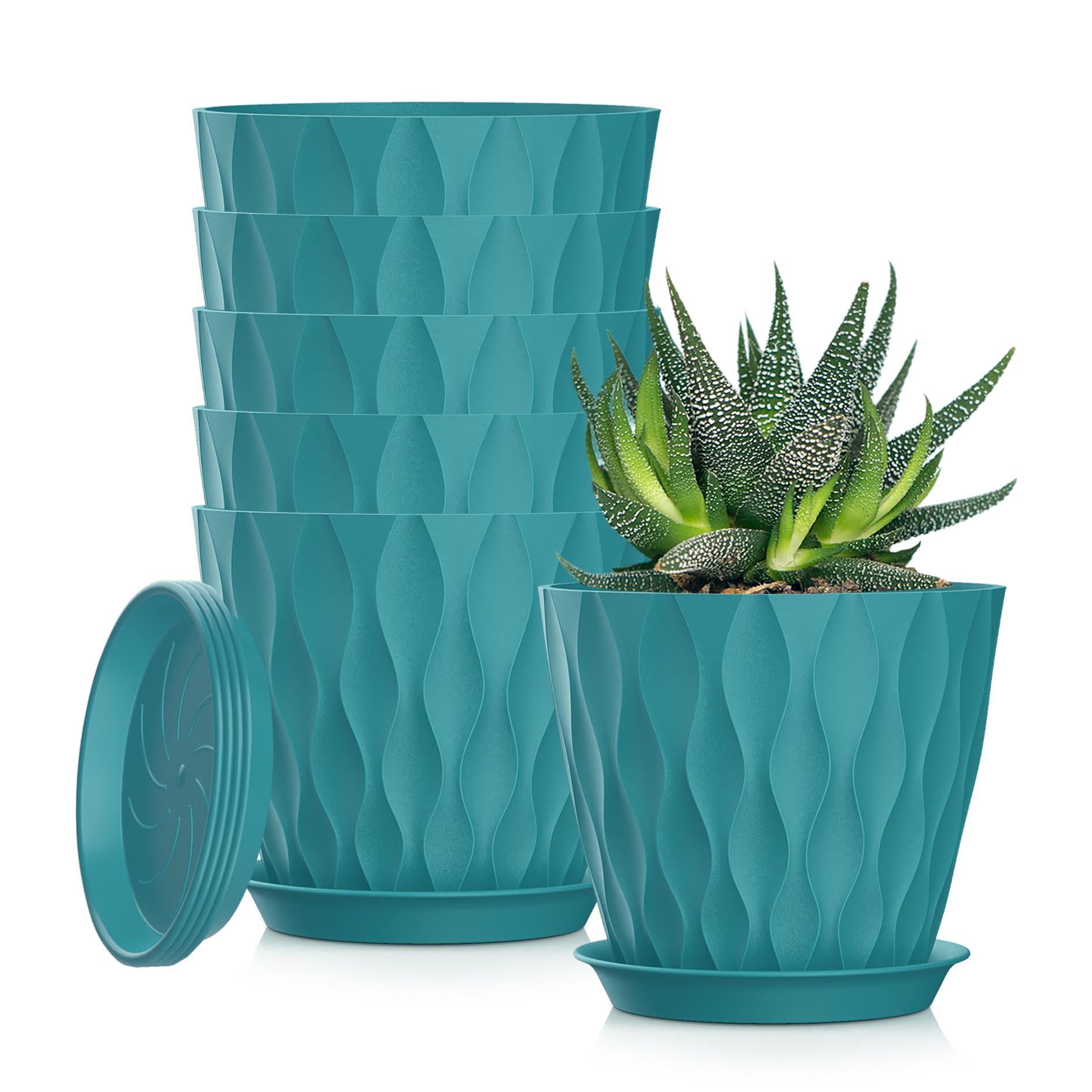 Colorful 4 Inch Plant Pots - 6 Pack -13 Colorful 4 Inch Plant Pots - 6 Pack -13