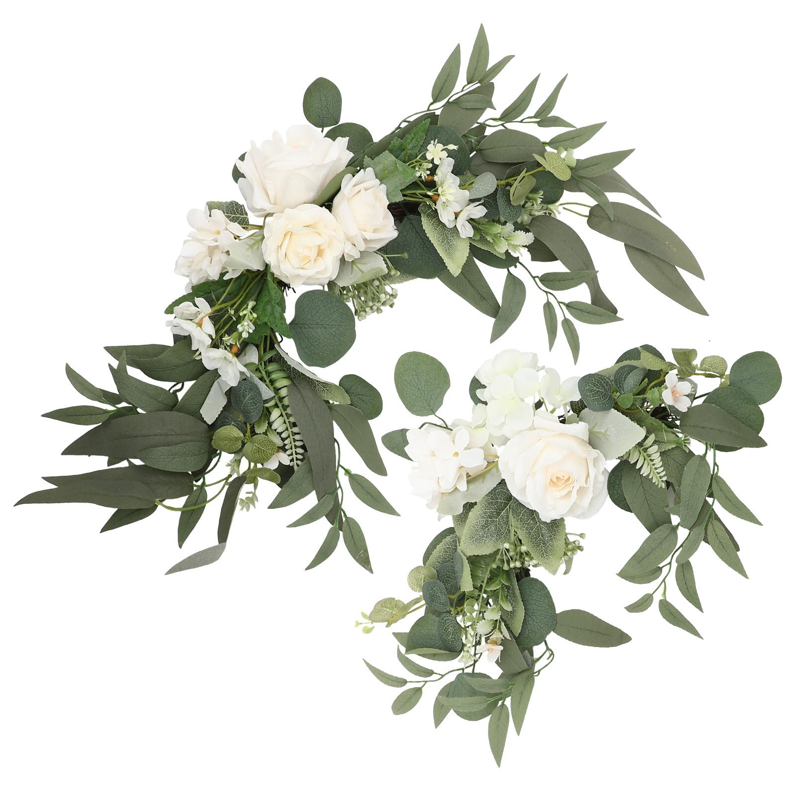 Fleur artificielle blanche en tissu pour panneau d'accueil de mariage et cérémonie