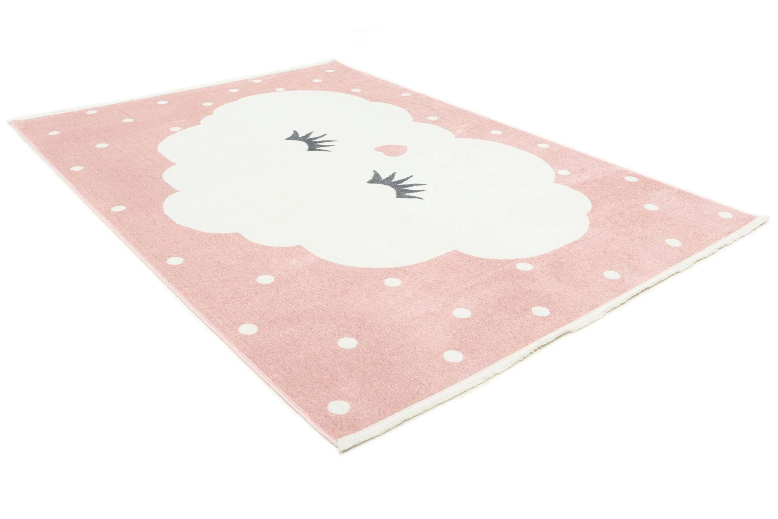 RugVista Sweet Dreams, Alfombra Infantil, Modernas, 100 x 160 cm, Rectangular, Pelo Corto, Cuarto del bebé, Lavado a máquina, Sin Productos químicos peligrosos, Rosa