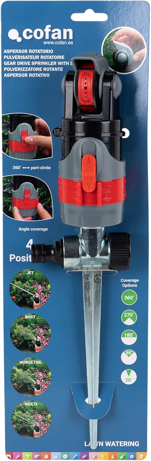 Cofan 90014015 – Rotary Sprinkler, 38 x 13 x 6.5 cm, Multi-Coloured