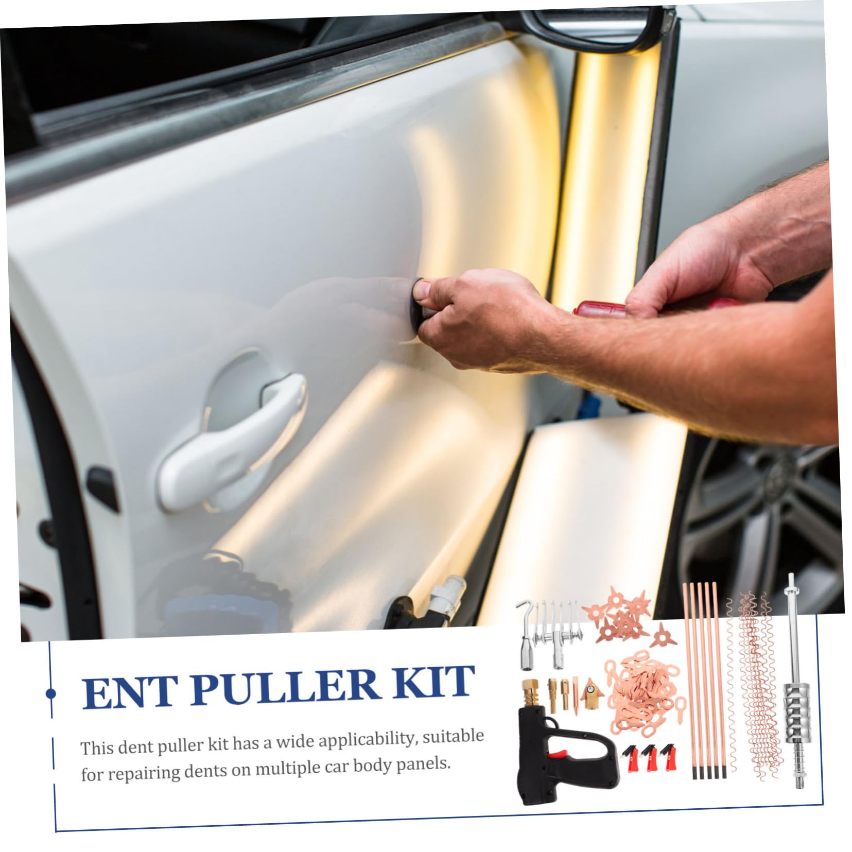 PartyKindom Kit Extractor de Abolladuras para Carrocería de Coche 86 Piezas Hierro Resistente Bricolaje Reparación Automotriz Profesional Extracción de Golpes y Pinchazos