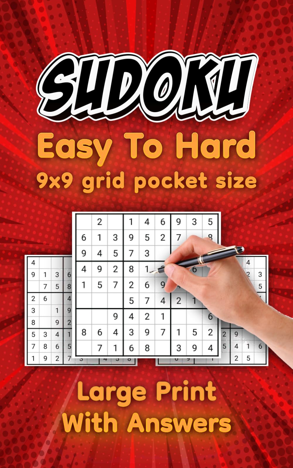 Sudoku To-Go: Large Print Pocket Puzzle Book: Easy to Medium 9*9 Puzzles in a Compact 5x8 Format – Brain Exercise On the Go!