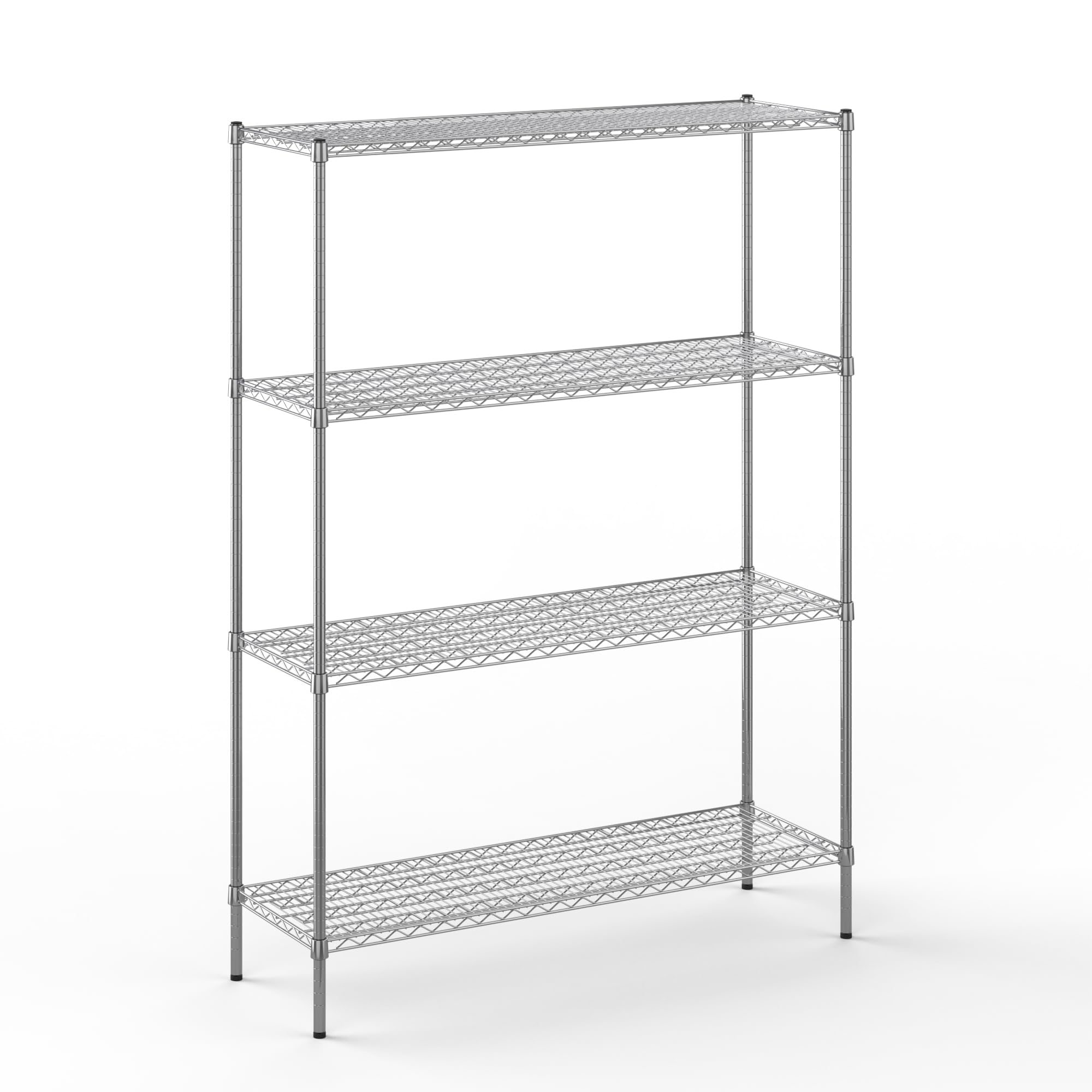 Wire Shelving Kit | NSF Commercial Storage Rack Unit (4-Tier | 74" Height, 18" Deep x 54" Wide)
