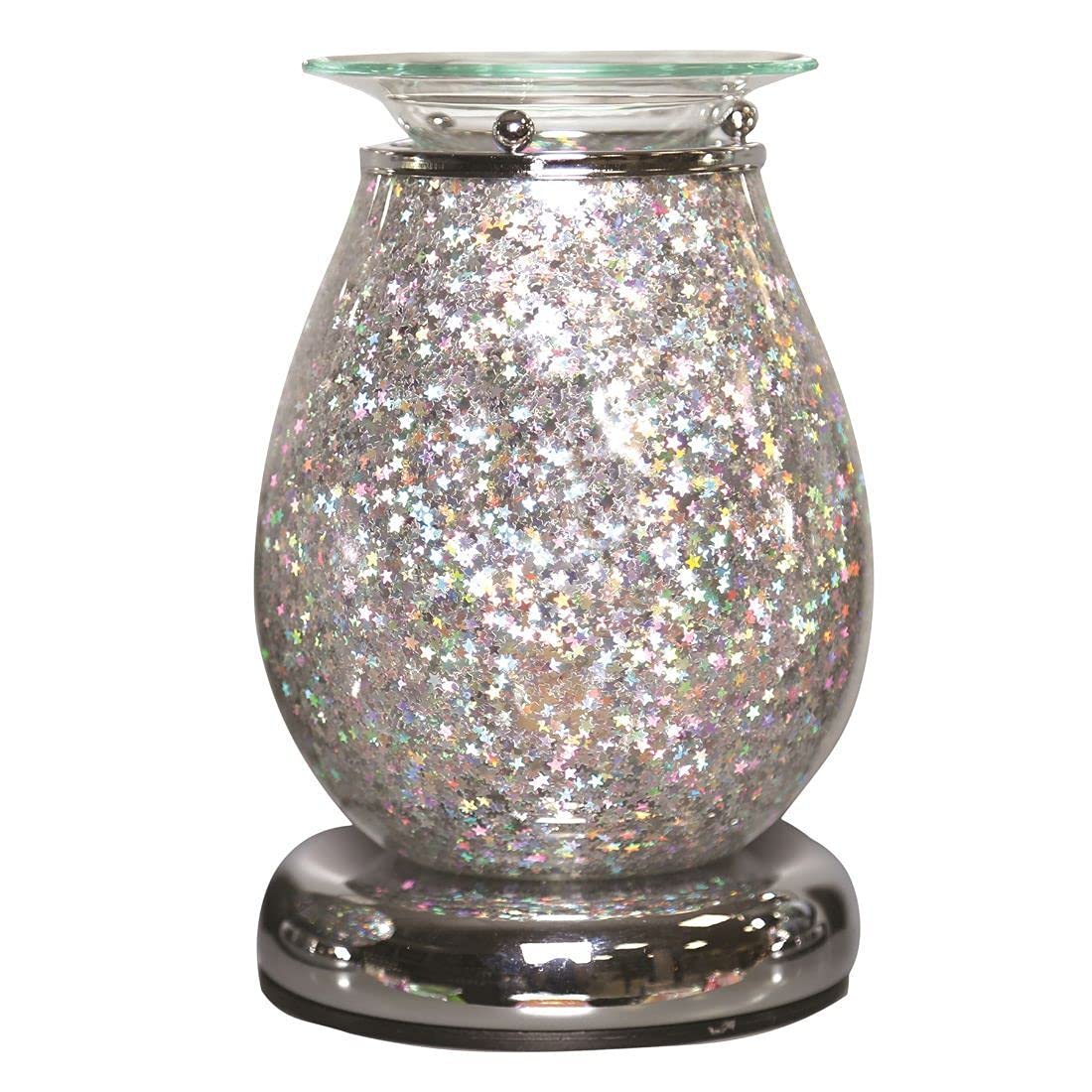 Aromatize Silver,Rose Touch Control Wax Melts Burner- Glitter Star