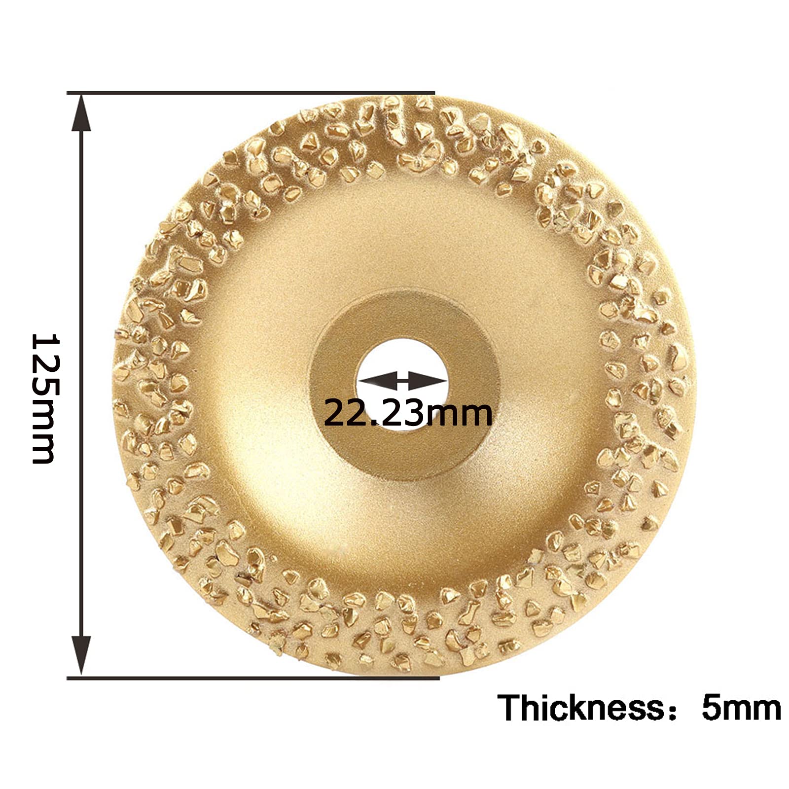 2 pezzi 5 "/ 125 mm x 22mm Disco Smerigliatrice Mola a tazza diamantata diamantato adatto per lucidare pietra, pneumatici e gomma angolare disco cemento armato servizio pesante