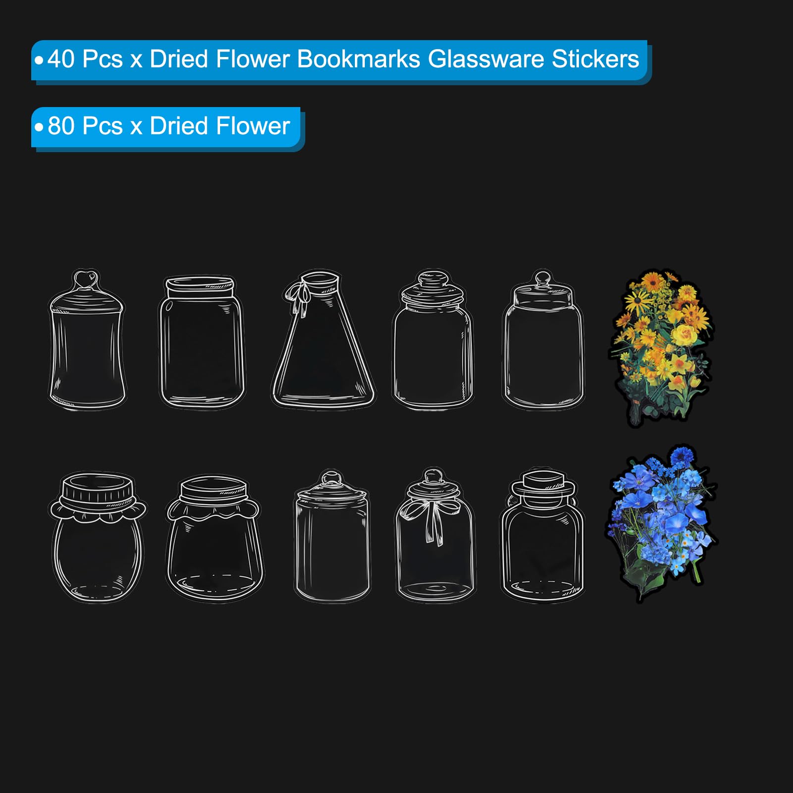 PATIKIL Transparent Dried Flower Bookmarks - Image 3