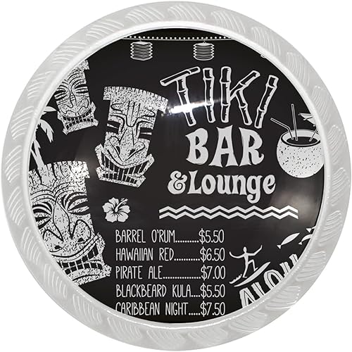 Tirador Tiki Bar transparente para cajones con tornillos, 4 unidades