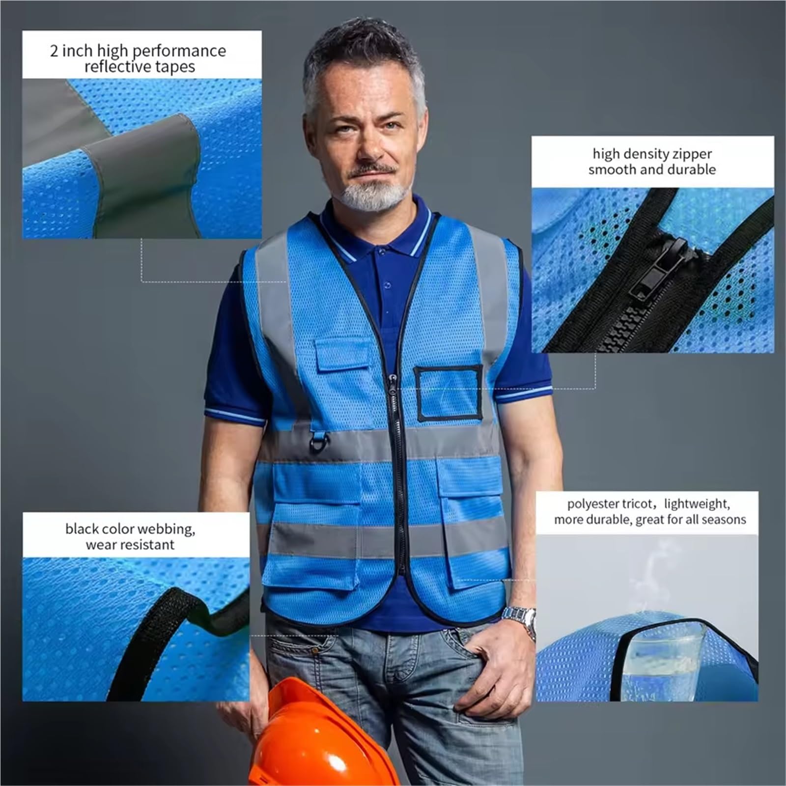 Gilet in rete ad alta visibilità