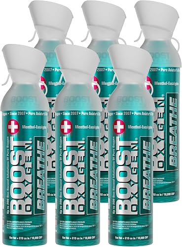 Miniatura 10 de Boost Oxygen Recipiente grande natural de 10 L | Soporte respiratorio para recuperación aeróbica, altitud, rendimiento y salud (paquete de 2)