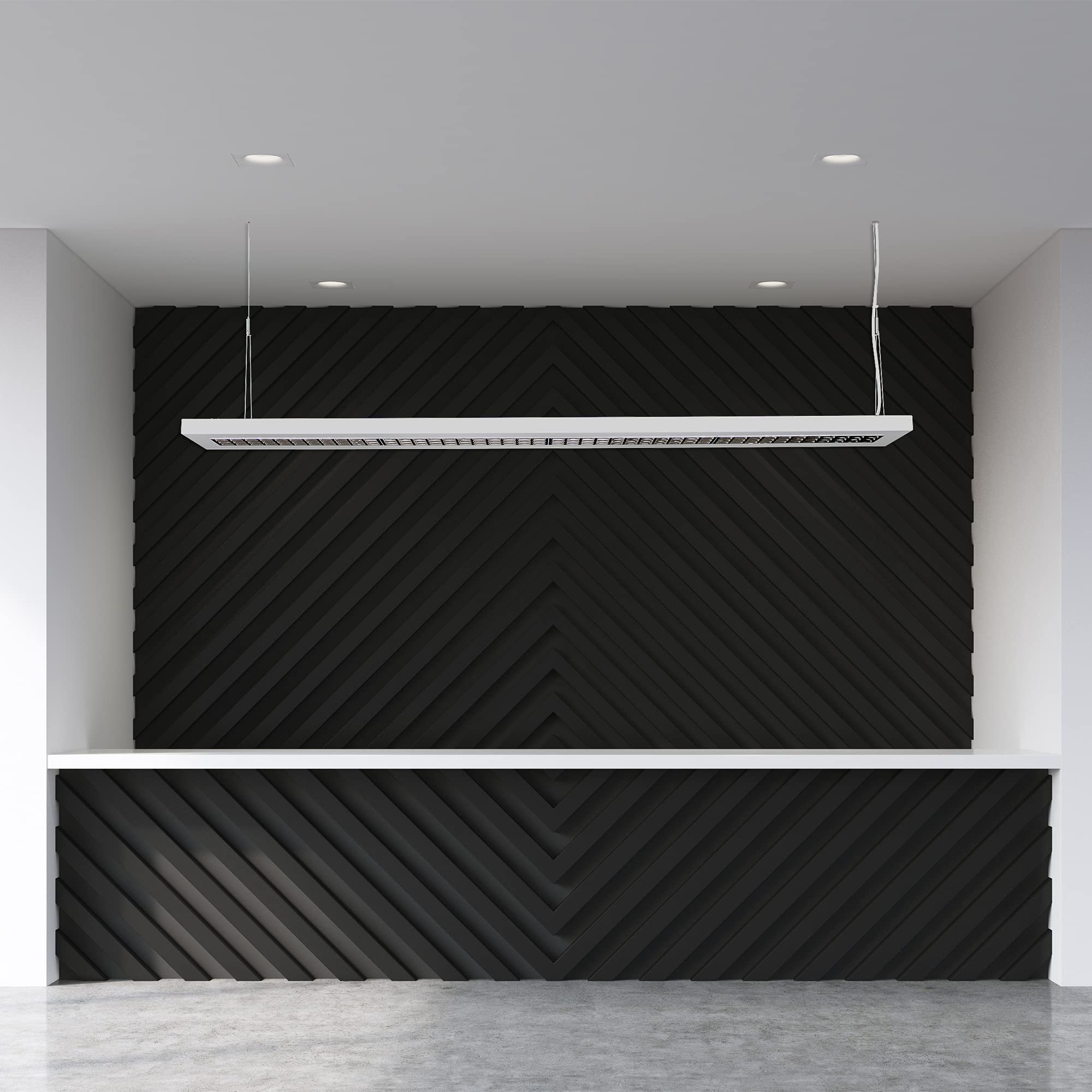 LED Pendelleuchte Mikrolamellenraster 120cm 36W 4000lm 4000K | Neutralweiss Büroleuchte Deckenleuchte Bürobeleuchtung Rasterleuchte Deckenlampe Bürolampe