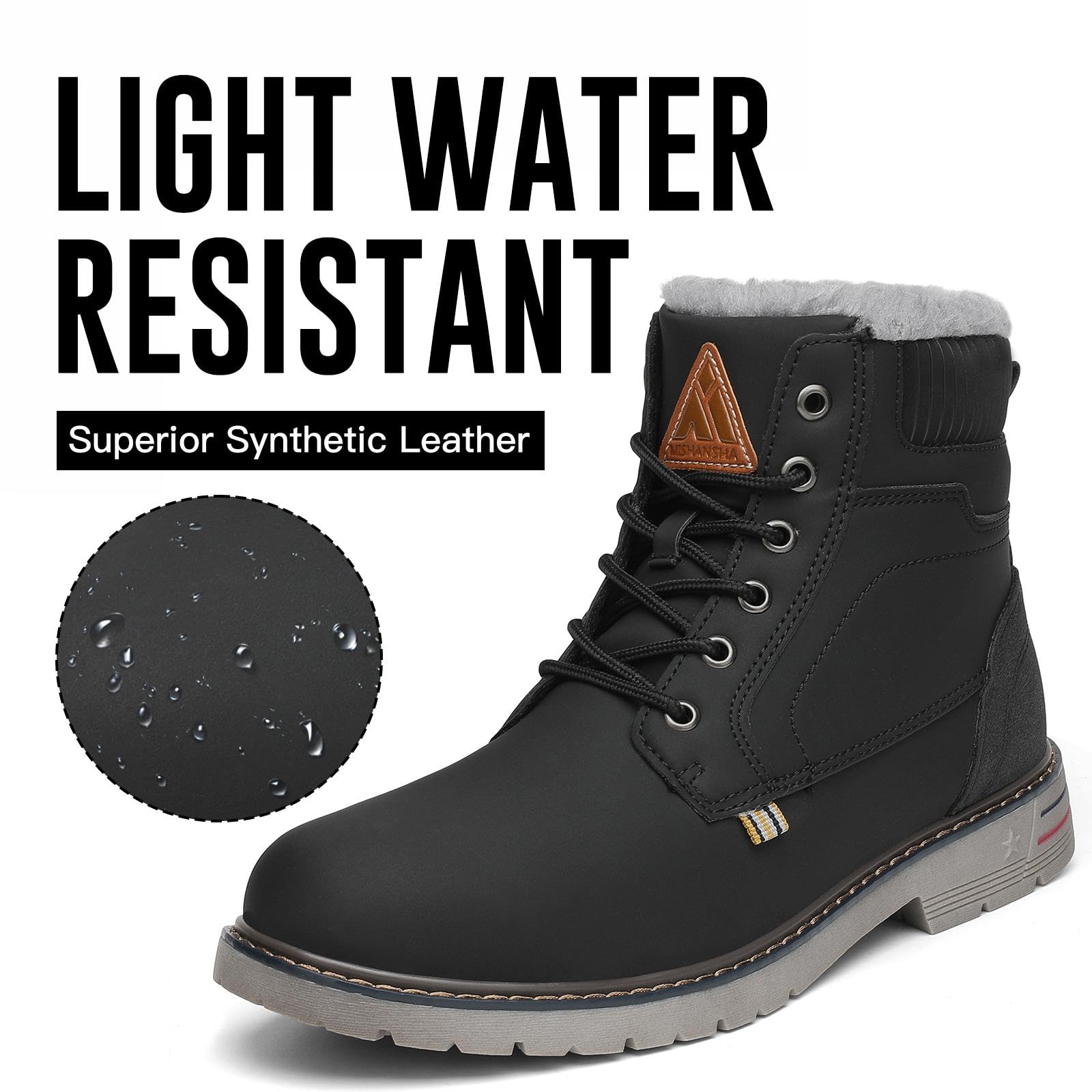 Mishansha Scarpe Uomo Stivaletti da Trekking Eleganti Scarpe da Ginnastica Stivali da Escursionismo Invernali Impermeabile Outdoor