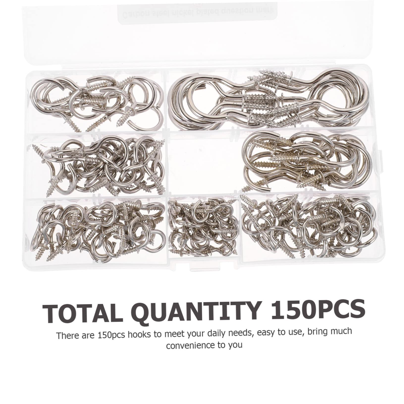 iplusmile 750piezas Ganchos De Tornillo Para Techo y Pared Soporte Práctico Para Interior y Exterior Para Colgar Ropa Llaves Plantas