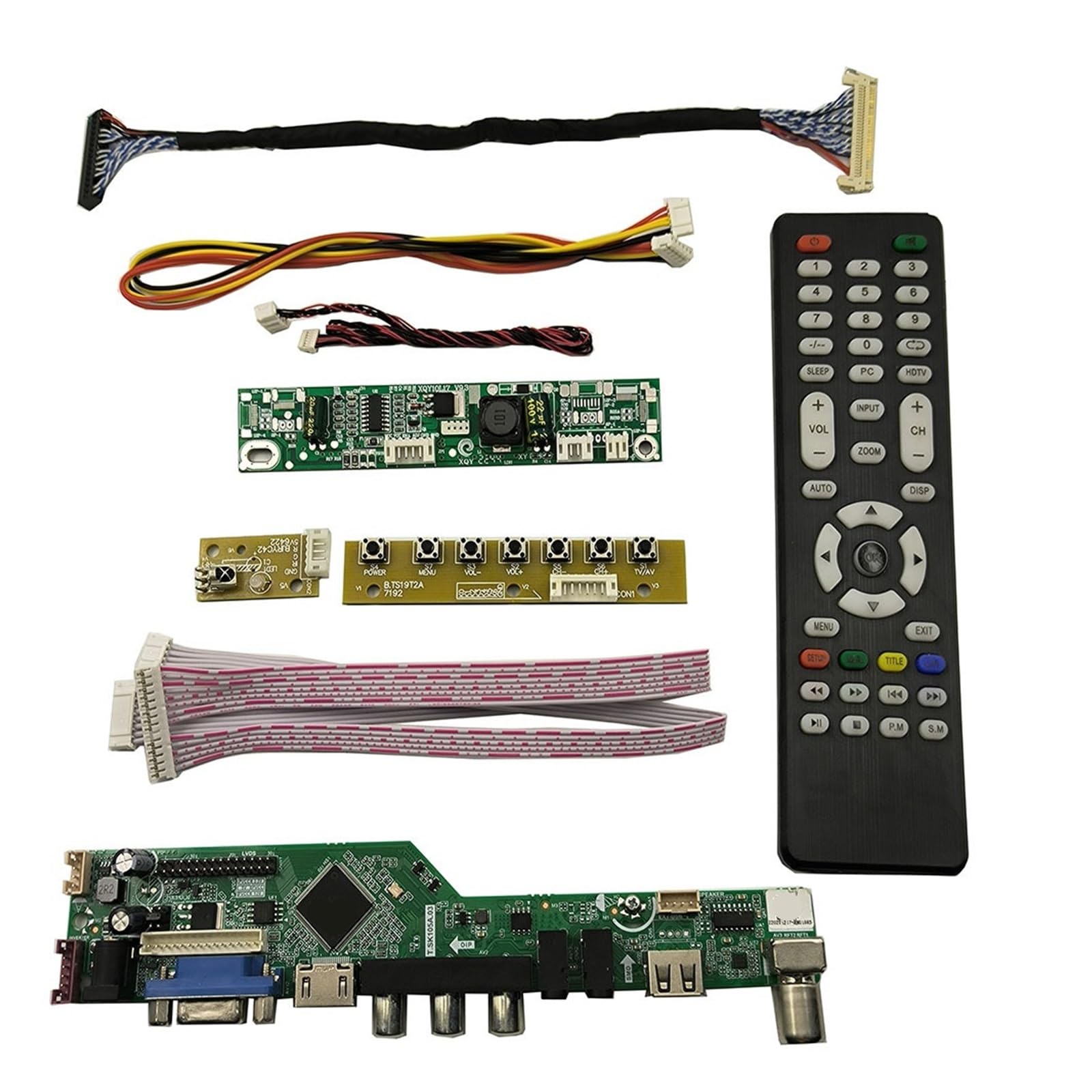Kit monitor scheda driver controller TV + HDMI + USB + Aduio, compatibile for V236BJ1-LE1 V236BJ1-LE2 1366X768 Schermo LED LCD 30 pin Pannello LVDS(V236BJ1-LE2)
