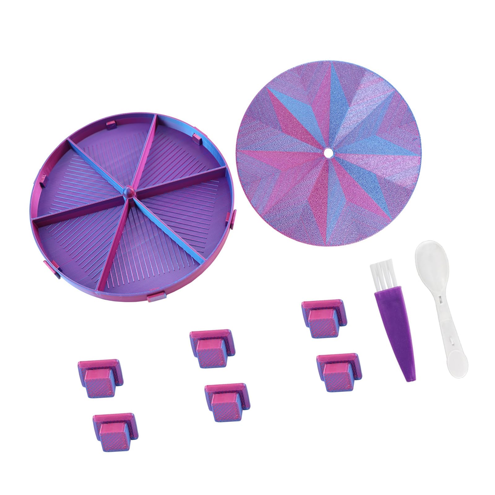 NEWFT Exquisite Round Beads Painting Sifting Tray Set Polylactic Acid for Craft Projects Drill Sifter
