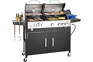 37,000 BTU 685 Sq.In. Propane Gas and Charcoal Combo Grill