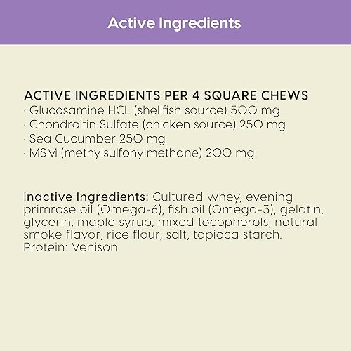 Vista 20 de Ark Naturals Joint Rescue - Masticable para perros, sabor a pollo, suplemento para articulaciones con glucosamina y condroitina, 1 paquete Marrón