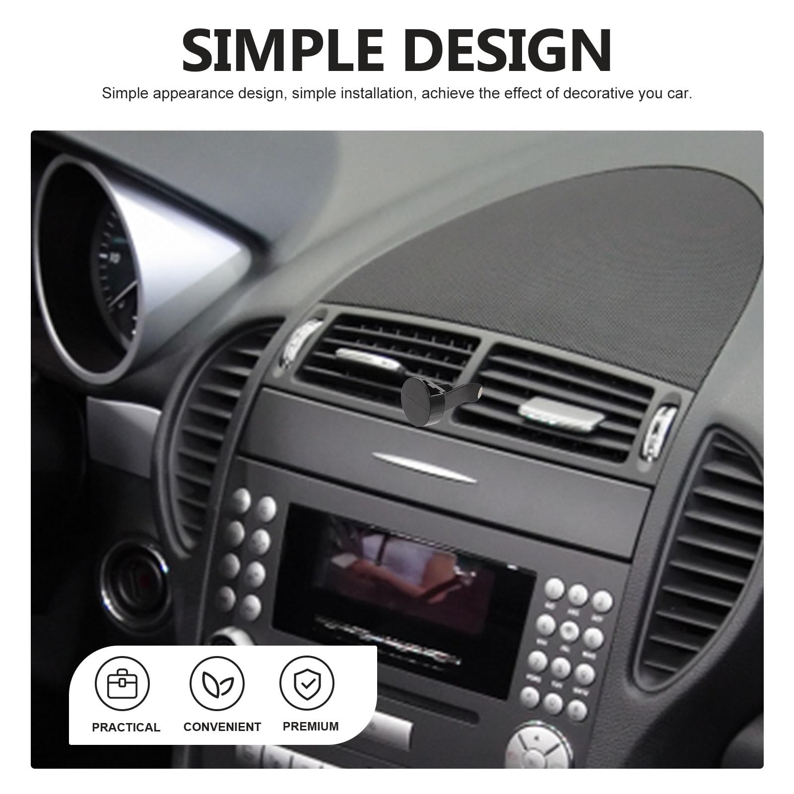 Healeved Clip per Deodoranti per Auto Clip per Bocchette D’aria Set da 100 Pezzi in Metallo Nero Facile Installazione e Decorazione Personalizzata