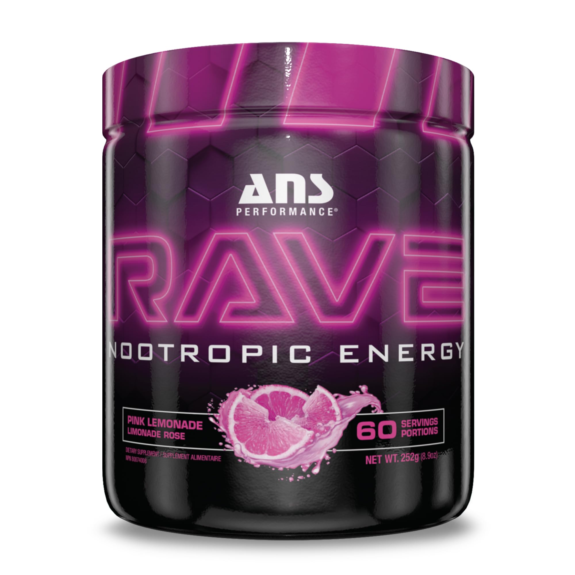 ANS Performance Rave (60 servings, 8.9 oz) – High Energy, No