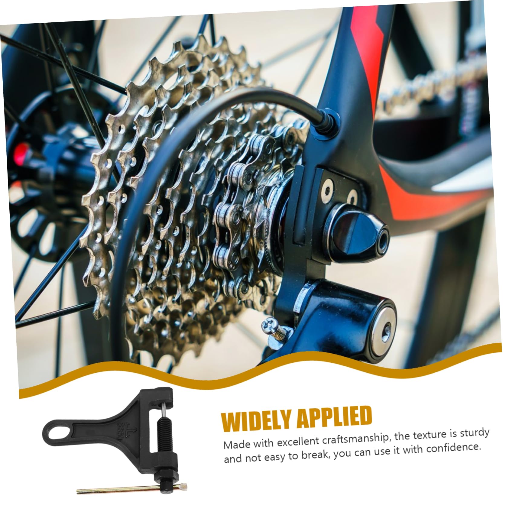 SOLUSTRE Outil Dérive-chaîne pour Vélo et Moto, Séparateur de Chaîne en Fer Noir, Portable et Stable, pour Démontage et Entretien