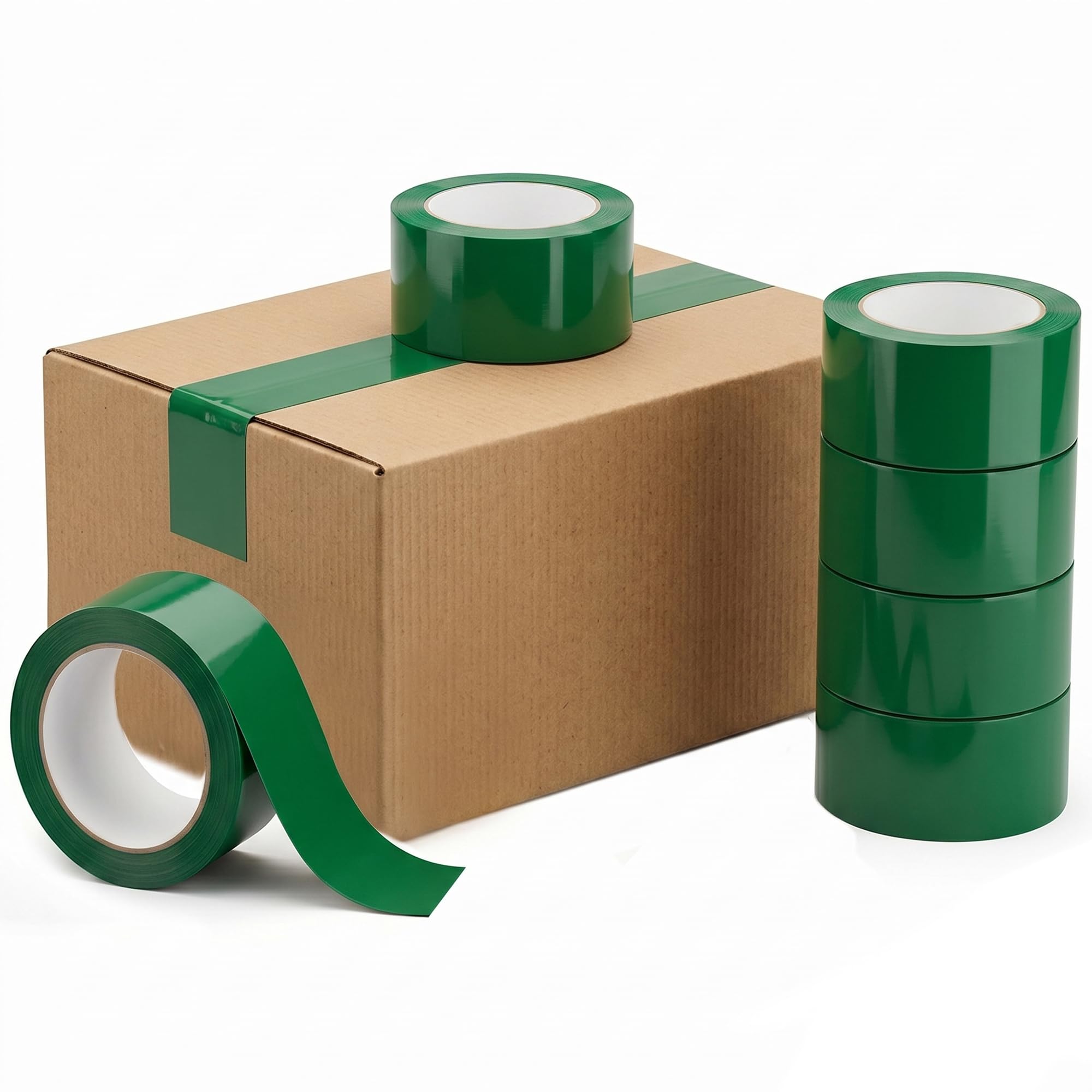 Venuscello® 12 x Parcel Packaging Tape Green Strong Adhesive Coloured Carton Sealing Tape 48mm x 66m for Packing Shipping Moving Storage Warehouse Office Use