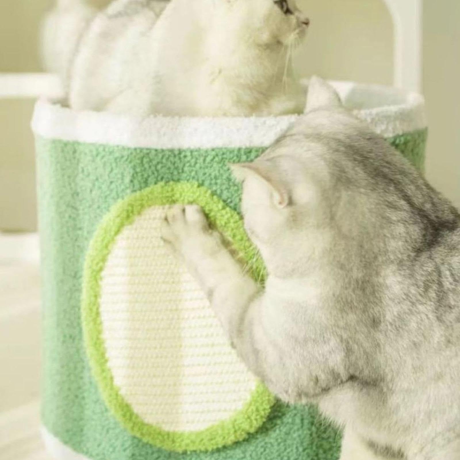 Cama para Gatos, Cubo para Gatos, Condominios, Muebles de Protección, Casa para Gatos, Rascador Y Cuenco para Gatos para Múltiples Mascotas Pequeñas,