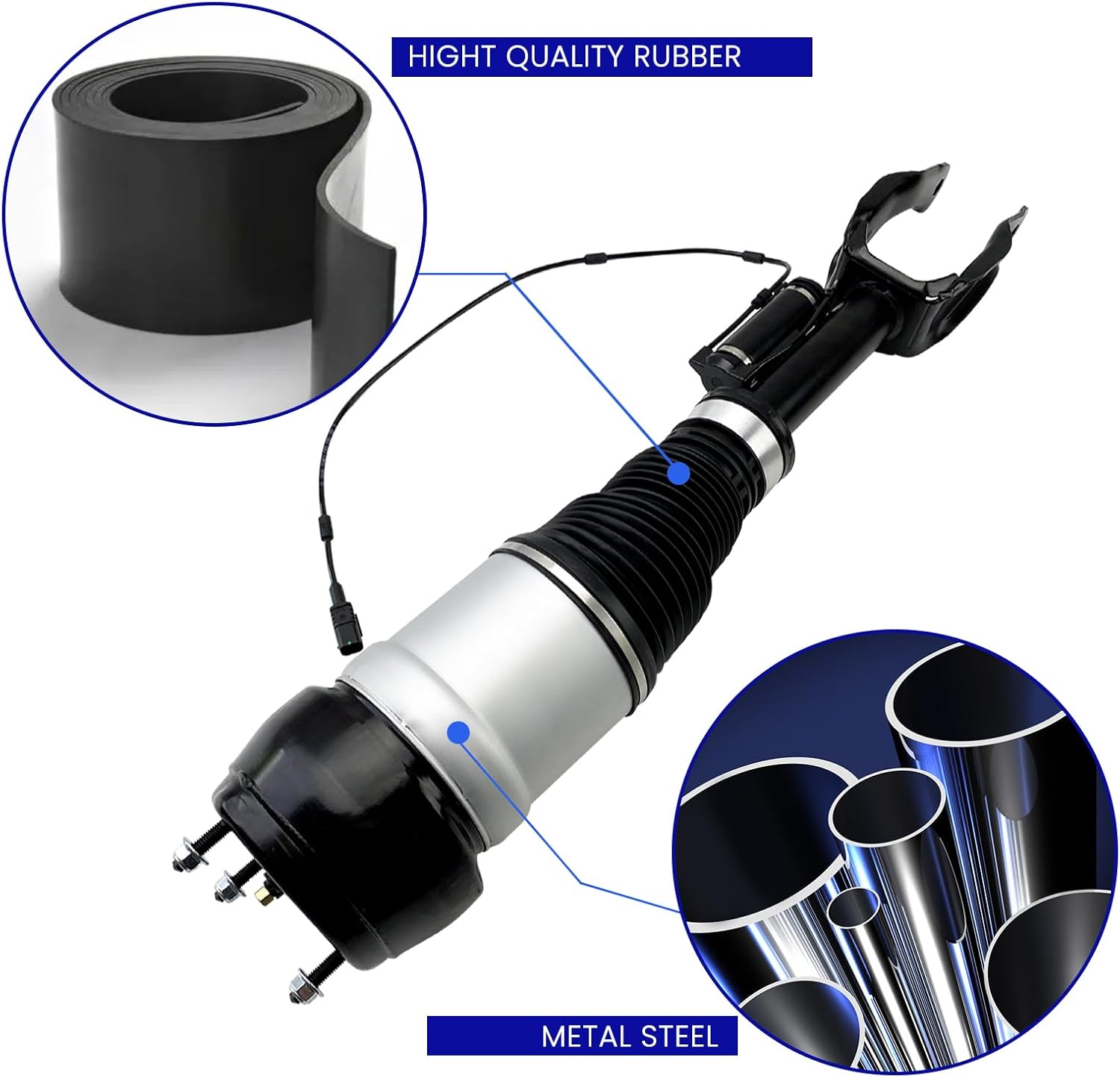 Front Right Air Strut Suspension Replacement for 13-18 ML250/350/400/500/550, GL350/450/GL500/GL550/GL63 AMG, OEM Replace Number A1663201413, A1663230400