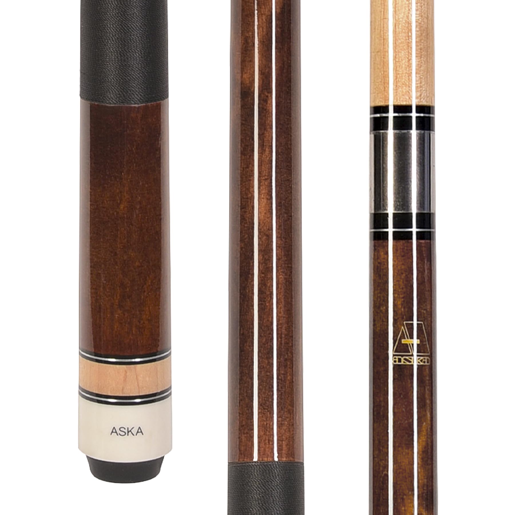 ASKA L2 2-Piece Pool Cue Stick, 58-inches Hard Rock Canadian Maple, 13mm Hard Tip