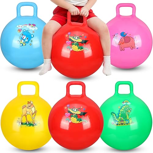 6 bolas de salto con asa bolas de salto hippity de 18 pulgadas juguete para niños de 3 a 6 años fiesta escuela equipo familia paseo y salto