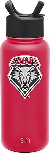 Miniatura 1 de Simple Modern Officially Licensed Collegiate University Water Bottle with Straw lid Insulated Stainless Steel Thermos  Summit Collection  32oz