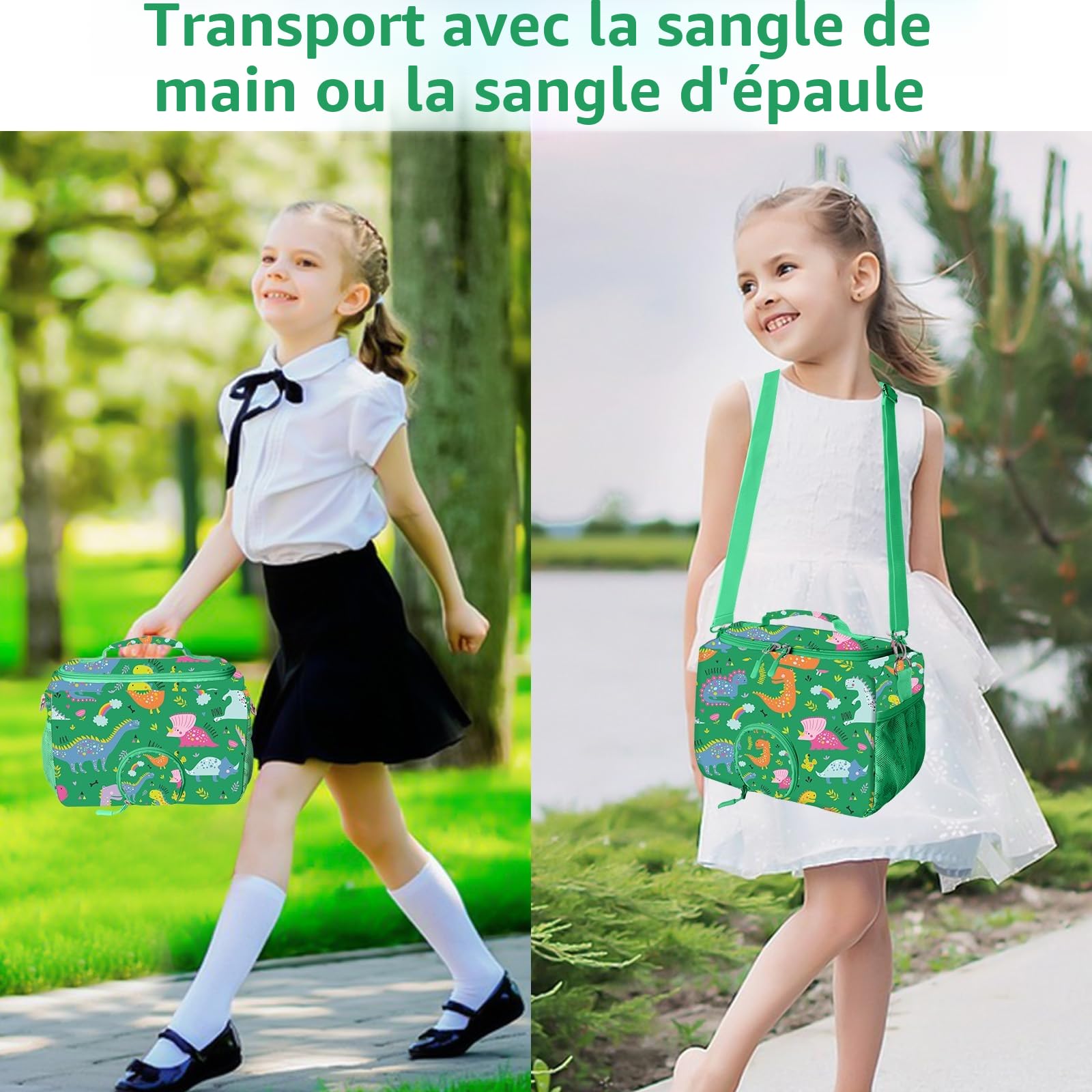 Étui de Transport pour Toniebox Starter Set, pour Personnages Tonie, écouteurs, Station de Charge et Accessoires, Sac de Rangement avec Fermeture éclair et Sangle réglable (Vert)