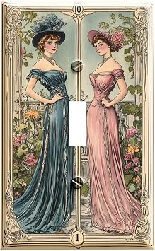 Elegant Victorian Ladies Switchplate - Switch Plate Cover