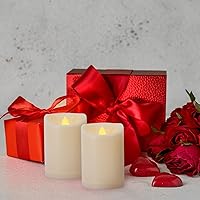 Vista 5 de Velas LED sin llama parpadeantes individuales de 3" x 4" con control remoto y temporizadores, impermeables para interiores y exteriores, funcionan
