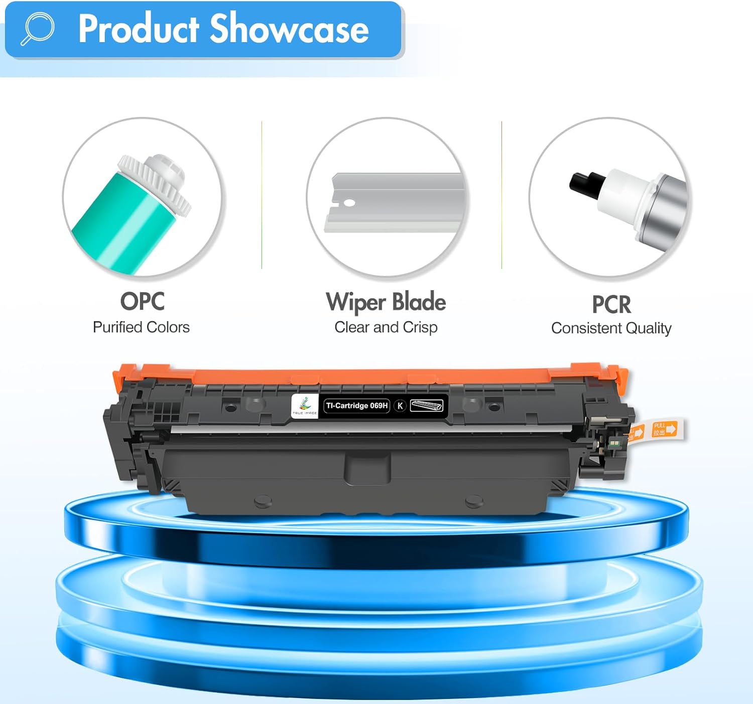 069H 069 Toner Cartridge Set MF753Cdw MF750C Replacement for Canon MF753Cdw 069 069H Toner Cartridges for Canon Color ImageCLASS LBP674C Series MF751Cdw LBP674Cdw M753 M751 Printer Ink B/C/Y/M 4 Pack