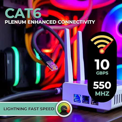 Cable de Red CAT6 Plenum UTP 1000ft 23AWG 550MHz Morado miniatura 3