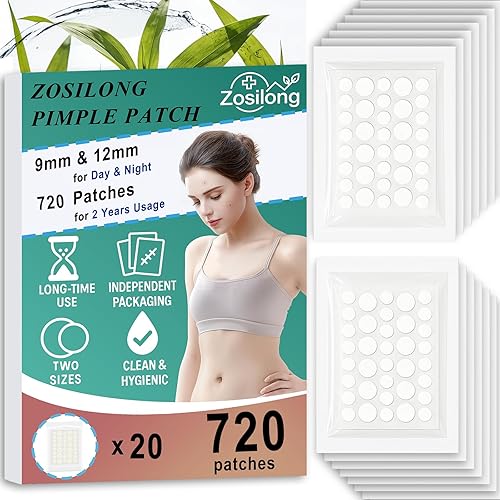 Zosilong 720 Stück Unsichtbare Pickel Patch, （Sauber & Sicher）, Pickel Patches f