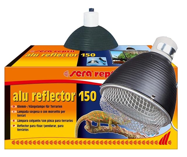 sera Reptil aluminio reflector 150 - Lámpara de sujeción y suspensión para terrarios