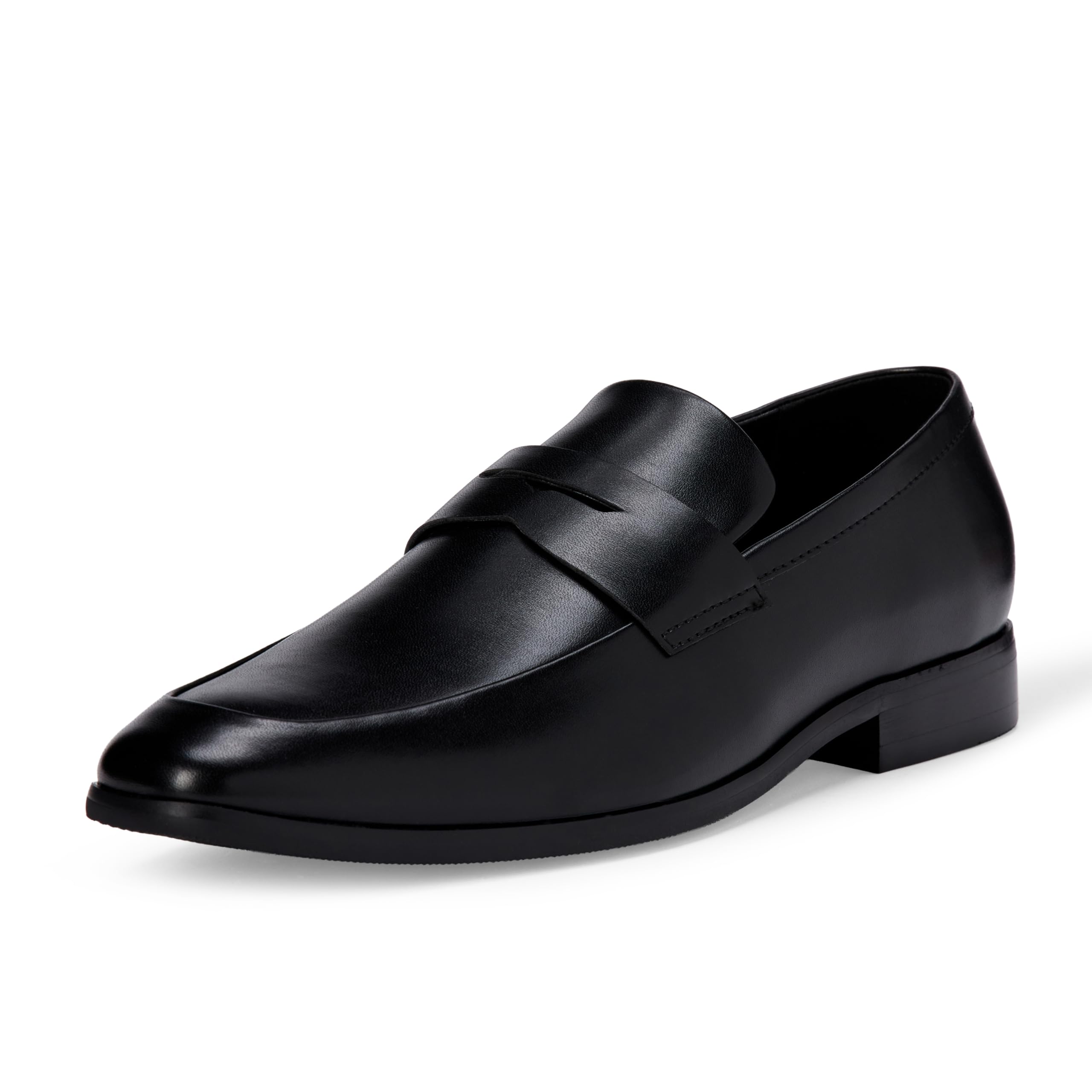 Amazon Essentials Men's Square Apron Toe Penny Loafer with Memory Foam, Black, 7