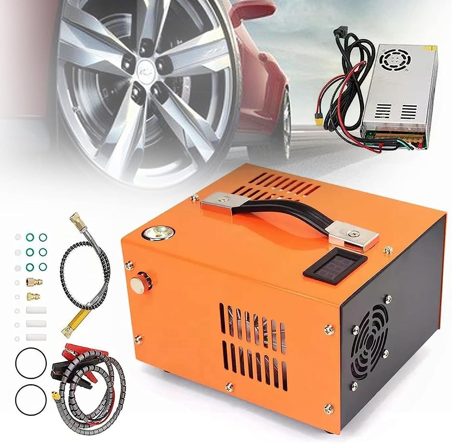 Air Compressor, 12V Tire Inflator, 300W Air Compressor Pump