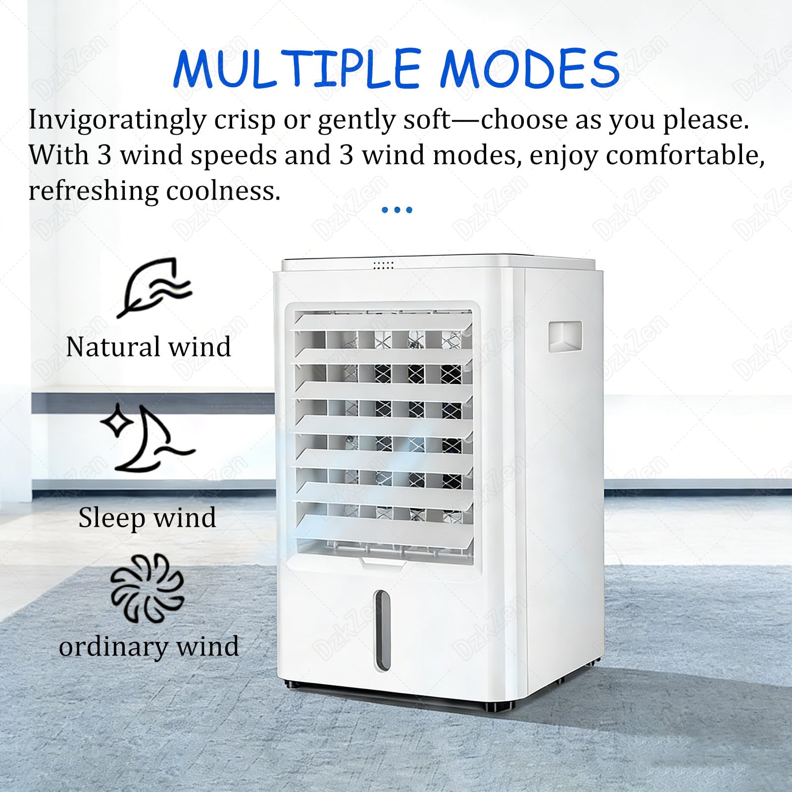 Mini Aire Acondicionado PortáTil para Autocaravanas, Enfriador Evaporativo con Control Remoto, 3 Velocidades De Viento Y Temporizador, para Autocaravanas Y Camiones 24V