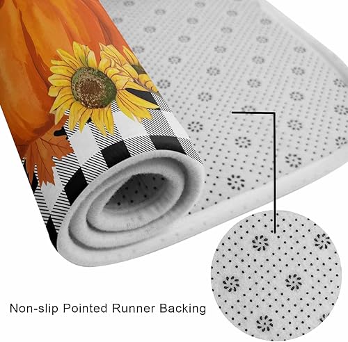 Miniatura 8 de Tapete de baño con texto en inglés "It's Fall Y'all", antideslizante, suave, absorbente, tapete de baño para cocina, entrada/piso, 23.6 x 15.7