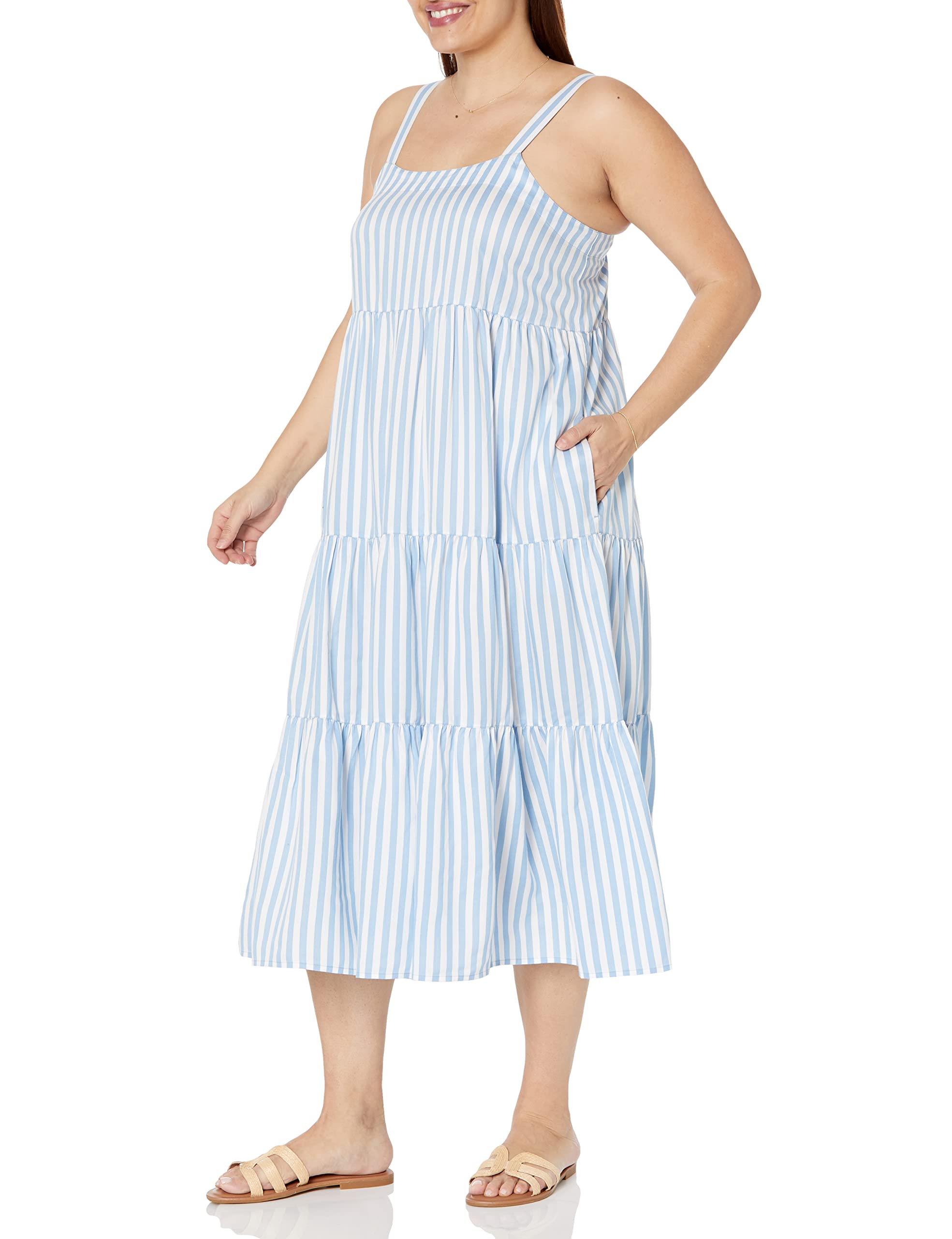 The Drop Women's Britt Tiered Maxi Tent Dress