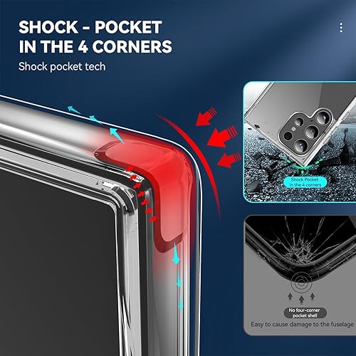 Miniatura 5 de Funda transparente con función atril para Samsung Galaxy S25 Ultra, funda magnética de cristal con soporte de metal, compatible con MagSafe, soporte