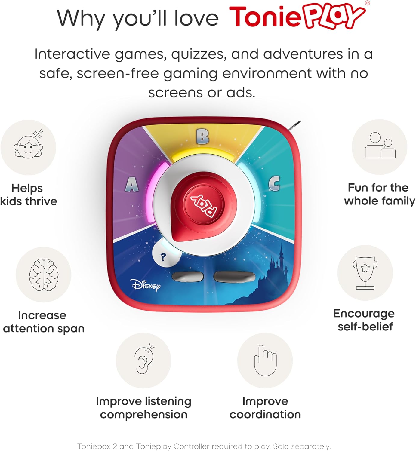 Tonies Disney: Quiz Kingdom Tonieplay Game [Requires Toniebox 2 & Controller]