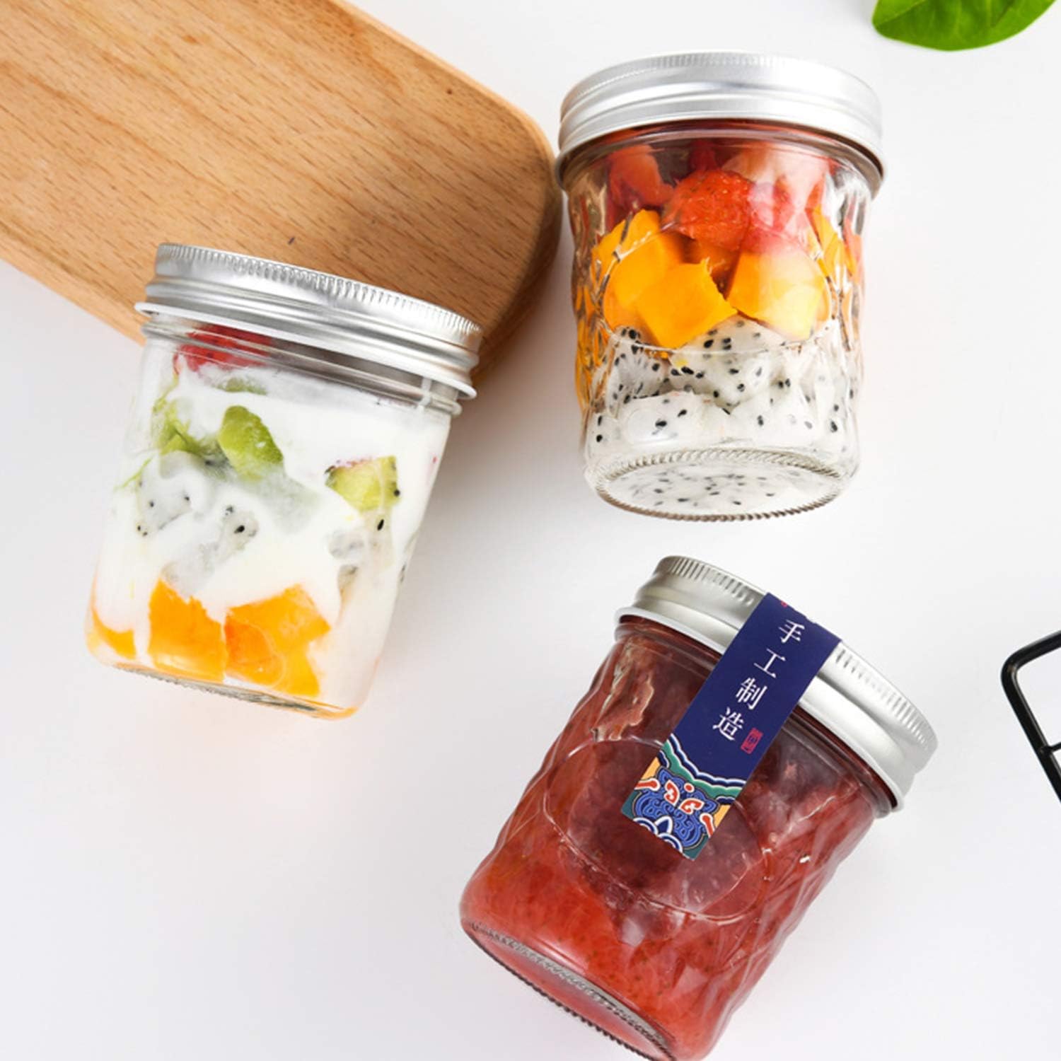 6oz / 180ml Mason Jars Glass Canning Jars, Jelly Jars With Regular Lids, Ideal for Honey,Jam,Wedding Favors,Shower Favors,Baby Foods, Set of 30 : Everything Else