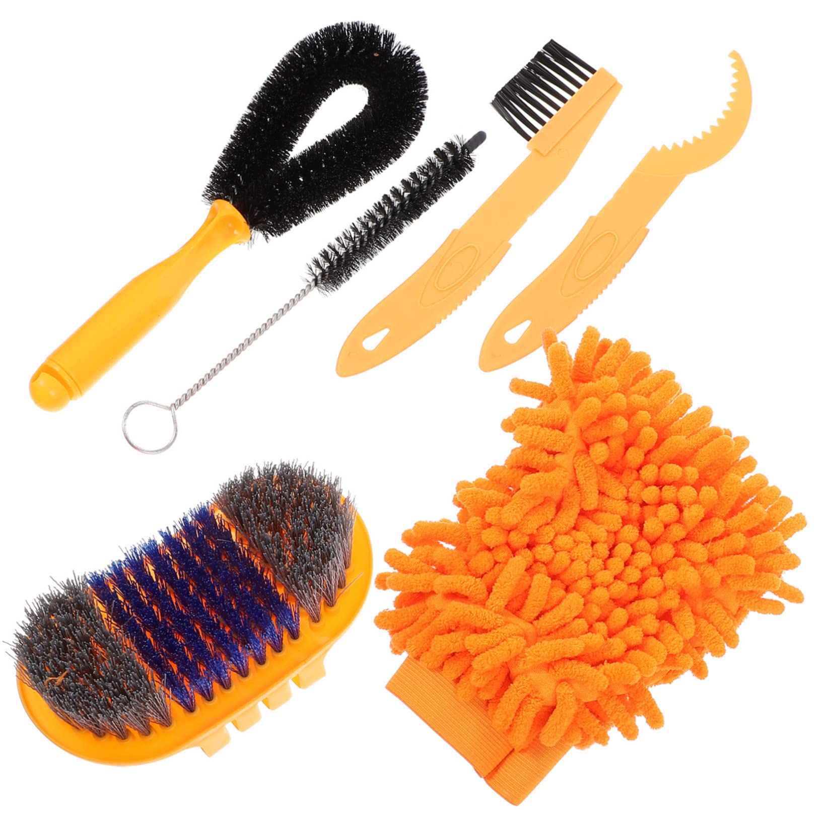 Milisten 1Set Bike Chain Cleaning Kit Ergonomic Brush Tool for Quick Easy Bike Maintenance Cleaning for Chains Tires and Gears for All Bicycle Models