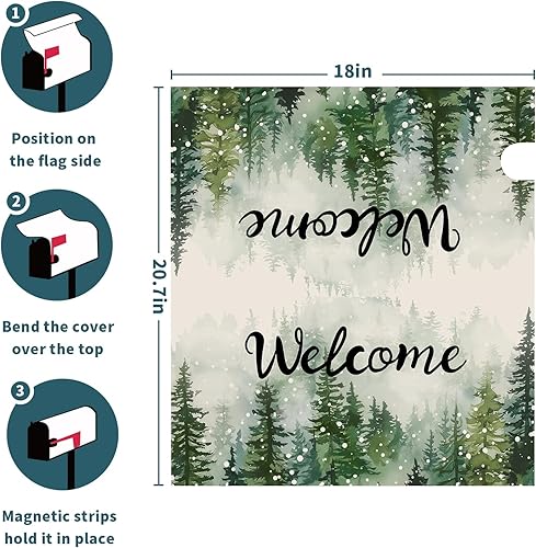 Miniatura 186 de Funda para buzón de águila calva con bandera estadounidense, tamaño estándar, 18 x 21 pulgadas, patriótica, impermeable, para buzón de correo