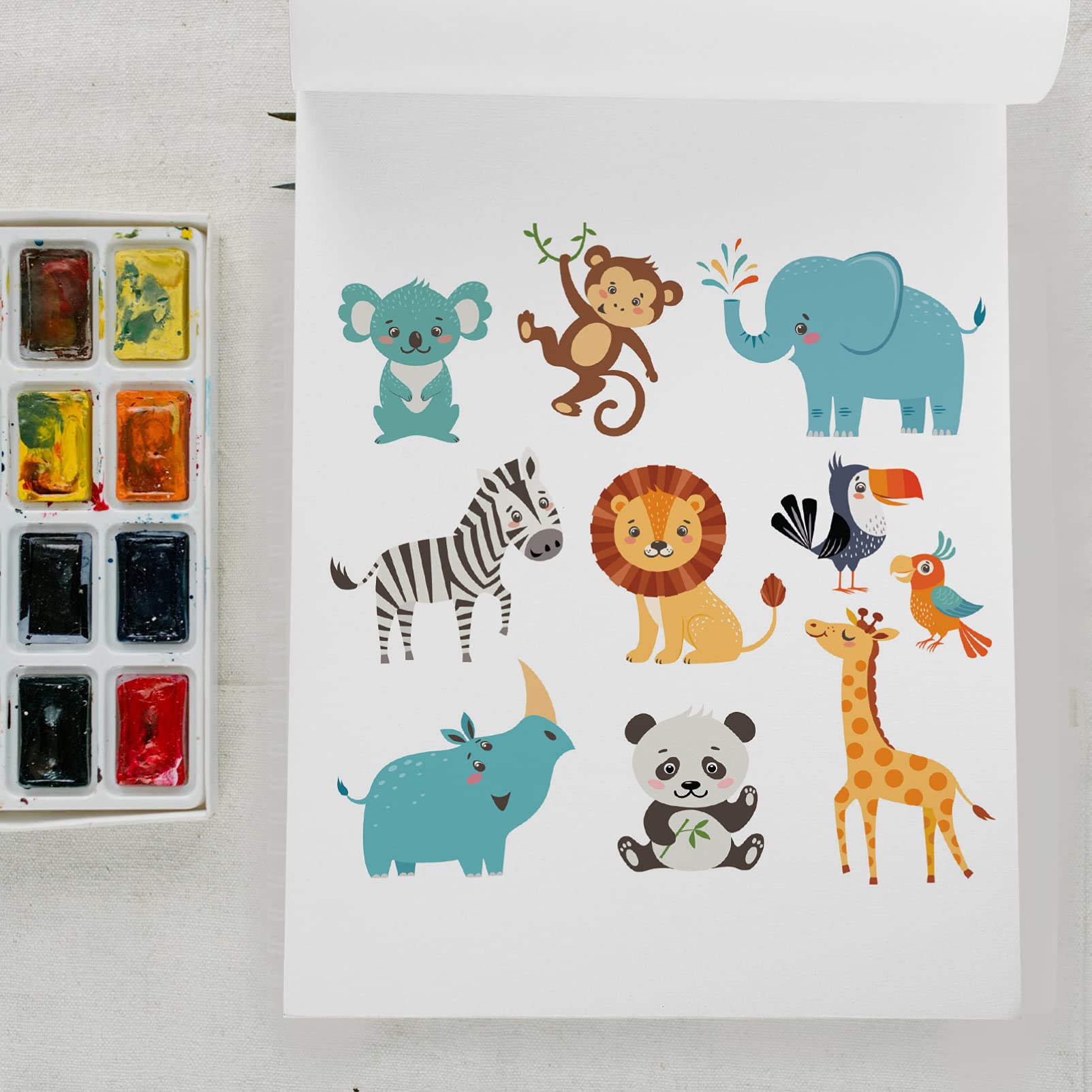 HEALLILY Kids Paper Pad Oil Painting Paper Pad A5 Blank Oil Painting Canvas Paper Watercolor Painting Canvas Pad Acrylic Paper for Painting Supplies White Canvas Panel - Image 4