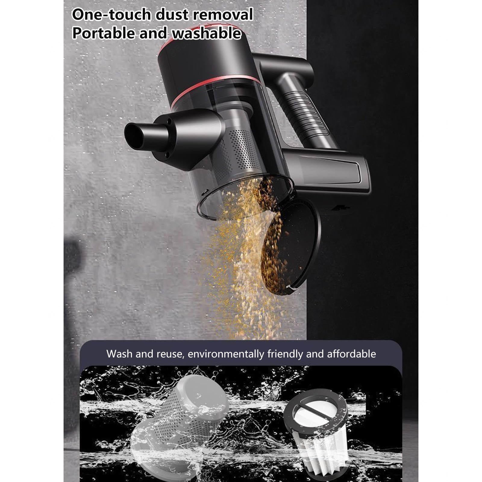 Lavapavimenti Senza Filo 5 in 1 Portatile, 400ml Serbatoio, Lavapavimenti Senza Filo Leggero Versatile Aspira E Lava Pavimenti Casa per Pavimenti, Tappeti, Capelli di Animali,Red